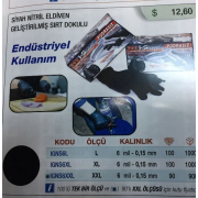 leteks siyah geliştirilmiş sırt dokulu eldiven paket (100 adet) endüstriyel kullanım